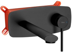 Inbouw wastafelkraan Rea Oval Black + BOX