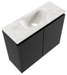 Mondiaz Ture DLux toiletmeubel 60cm urban met wastafel ostra midden zonder kraangat