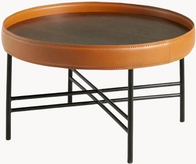 Ronde salontafel Miyako van kunstleer