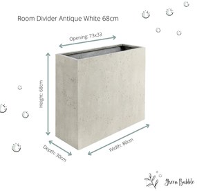 Grigio Room Divider Antique White