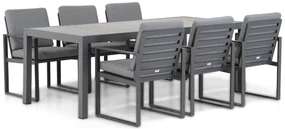 Tuinset 6 personen 220 cm Aluminium Grijs Santika Furniture Santika