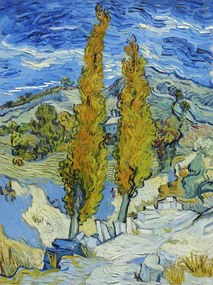 Kunstreproductie The Poplars at Saint-Rémy (1889), Vincent van Gogh