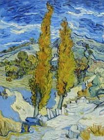 Kunstreproductie The Poplars at Saint-Rémy (1889), Vincent van Gogh