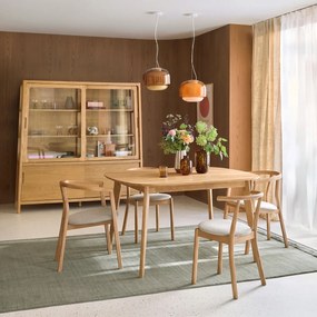 Eettafel, rechthoekig, van massief eikenhout, 4-persoons, Dalmar