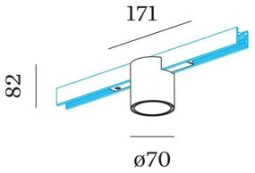 Wever&amp;Ducre -  Railverlichting Ray Wit / Brons Modern