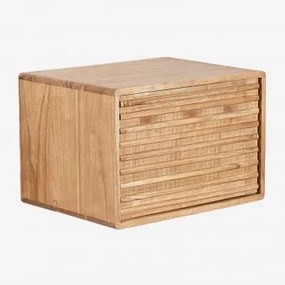 Hangend Badkamermeubelset 60x45 Cm In Hout Deleyna Natuurlijk Hout & Zonder Wastafel & Spiegelloze & Zonder Kraan - Sklum