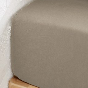 Hoeslaken in gewassen linnen, omslag 35 cm, Linot