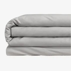 Dekbedovertrek Van Perkaalkatoen Lesia Met Een Draaddichtheid Van 180 Tc Grijs – Koel & Bed 135/140cm (220 X 220 Cm) - Sklum