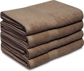 Handdoek Popcorn Collectie – 4 stuks – 70×140 – nougat