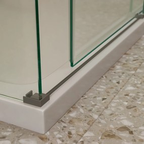 Saniclear Supreme douchecabine 90x90cm anti-kalk verouderd ijzer - gunmetal