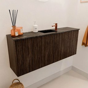 Mondiaz Joya DLux 100cm toiletmeubel walnut met wastafel faye midden 1 kraangat lava