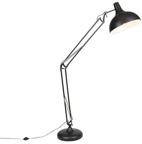 Smart vloerlamp zwart verstelbaar incl. Wifi A60 - Hobby Retro E27 rond Binnenverlichting Lamp