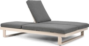 Lifestyle Garden Furniture Massimo Ligbed Met Kussen Loft/dark Grey Aluminium Taupe