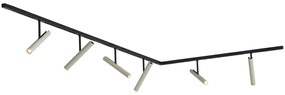 Modern railsysteem zwart met 6 Spot / Opbouwspot / Plafondspots beige 1-fase - Slimline Avery Modern G9 Binnenverlichting Lamp