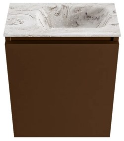 Mondiaz Ture DLux toiletmeubel 40cm rust met wastafel glace rechts zonder kraangat