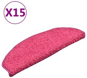 vidaXL Trapmatten 15 st 65x21x4 cm roze