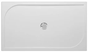 GO by Van Marcke Argon douchebak polybeton gelcoat 140x80x3cm rechthoek afvoer D90mm zonder potenstel wit EBG-1480C