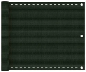 vidaXL Balkonscherm 75x300 cm HDPE donkergroen