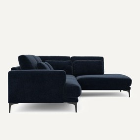 Hoekbank rechts in chenille fluweel, Marsile