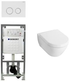Villeroy & Boch Subway 2.0 Compact met zitting toiletset met geberit inbouwreservoir en sigma20 drukplaat wit 0701131/1024233/1024229/sw53743/