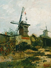 Kunstreproductie Windmills on Montmartre, Vincent van Gogh