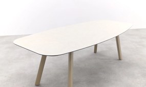 Taste Manolo Deens ovale tuintafel 240x103 cm. - Latte