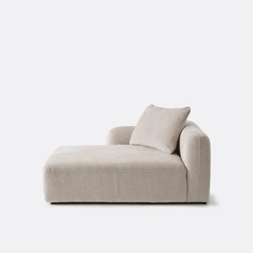 Linker longchairelement, voor modulaire bank, in jacquard chenille, AMAD