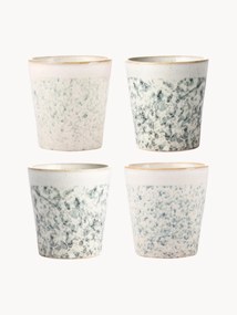 Handgemaakte mokken Reactive Glaze 70's, 4-delig