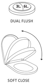 Differnz staand toilet duoblok AO wit