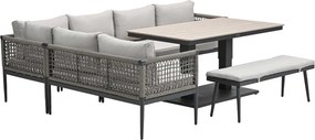 Garden Impressions Burela - Brugge lounge dining set 6-delig links - taupe