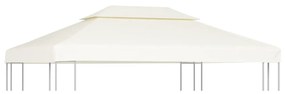 vidaXL Vervangend tentdoek prieel 310 g/m² 3x4 m crèmewit