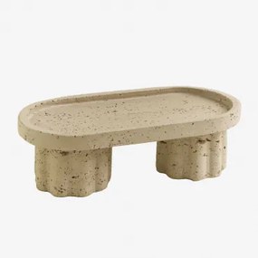 Ovale Resinenschaal Carlow Beige – Crème - Sklum