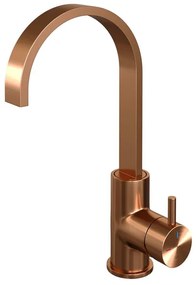 Brauer Copper Edition Wastafelmengkraan opbouw - hoog - draaibaar - platte uitloop - model b - PVD - geborsteld koper 5-GK-003-S2