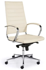Design Bureaustoel Van Wit PU-leder
