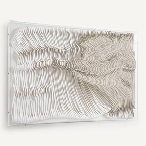 Muurdecoratie in witte leren stroken, Ondor