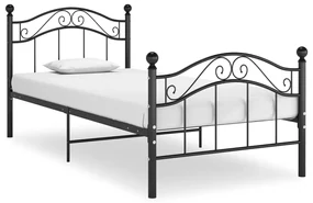 vidaXL Bedframe metaal zwart 100x200 cm