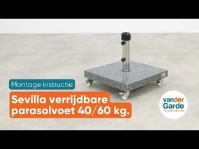 Platinum Riva stokparasol 2,5 m. rond - Olive met voet en hoes