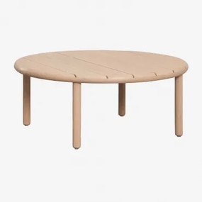 Ronde Salontafel Van Acaciahout Olivia Ø80 Cm & Lichte Acaciekleur & Lichte Acaciekleur - Sklum