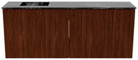 Mondiaz Joya DLux 100cm toiletmeubel ruby met wastafel faye links zonder kraangat lava