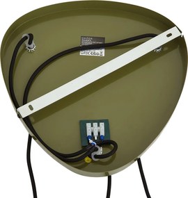Retro hanglamp groen met metalen kap 6-lichts - Macaron