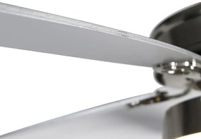 Plafondventilator staal met afstandsbediening incl. LED - Malaki