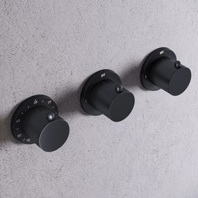 Saniclear Plus Stripes thermostaatkraan afbouwdeel zwart mat