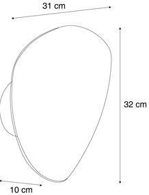 Design wandlamp groen organisch 32cm 2-lichts - Pulley Design G9 Binnenverlichting Lamp