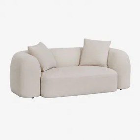 Coco 2-zits Chenille Bank Dikke Chenille Stof Wit - Sklum