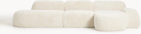 Modulaire teddy hoekbank Wolke (4-zits) met chaise longue