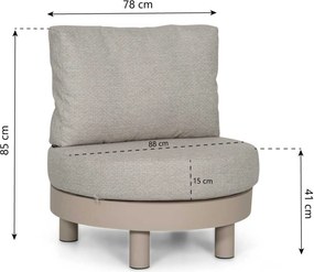 Tuinstoel Aluminium Zand/Beige Lifestyle Garden Furniture Organio