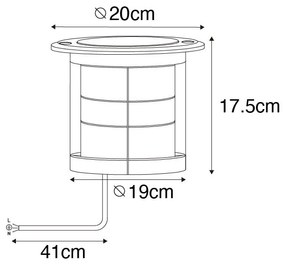 Buiten grondspot staal AR111 verstelbaar IP65 - Delux Honey Modern GU10 IP65 Buitenverlichting