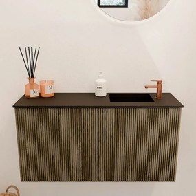 Mondiaz Joya 80cm toiletmeubel dusk met wastafel faye rechts 1 kraangat urban