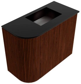 Mondiaz Joya 50cm toiletmeubel ronding links ruby met wastafel faye rechts zonder kraangat urban