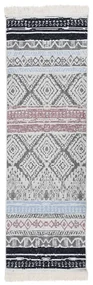 vidaXL Vloerkleed 80x300 cm katoen roze en aqua